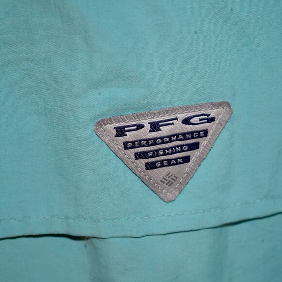 Columbia PFG Bahama II Long Sleeve Fishing Shirt | Men's XS | Vented | Teal - Picture 4 of 5